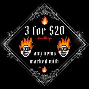 SALE– limited time! 🔥3/$20 🖤2/$30